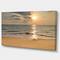Designart - Dark Tropical Sand Beach at Sunset - Modern Seascape Canvas Artwork